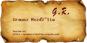 Grausz Rozália névjegykártya