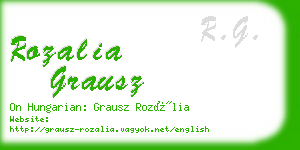 rozalia grausz business card